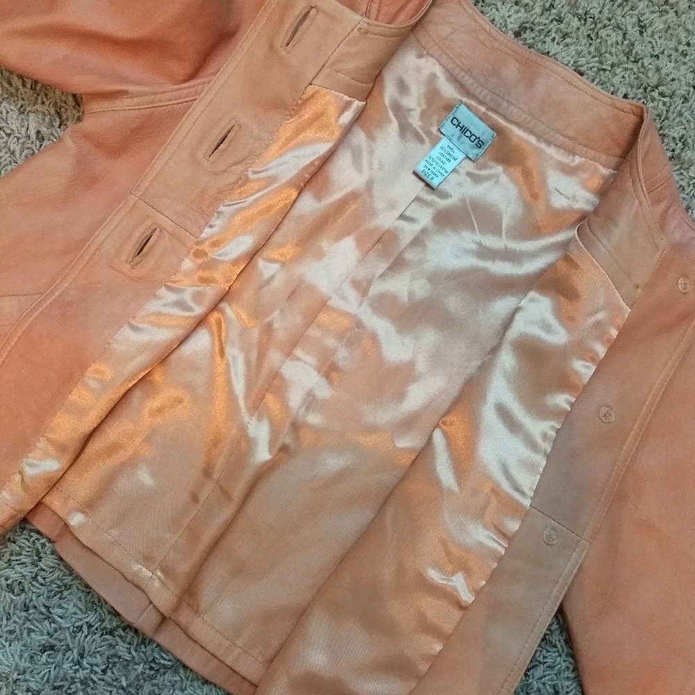 Chico's Leather Jacket - Picture 4 of 8